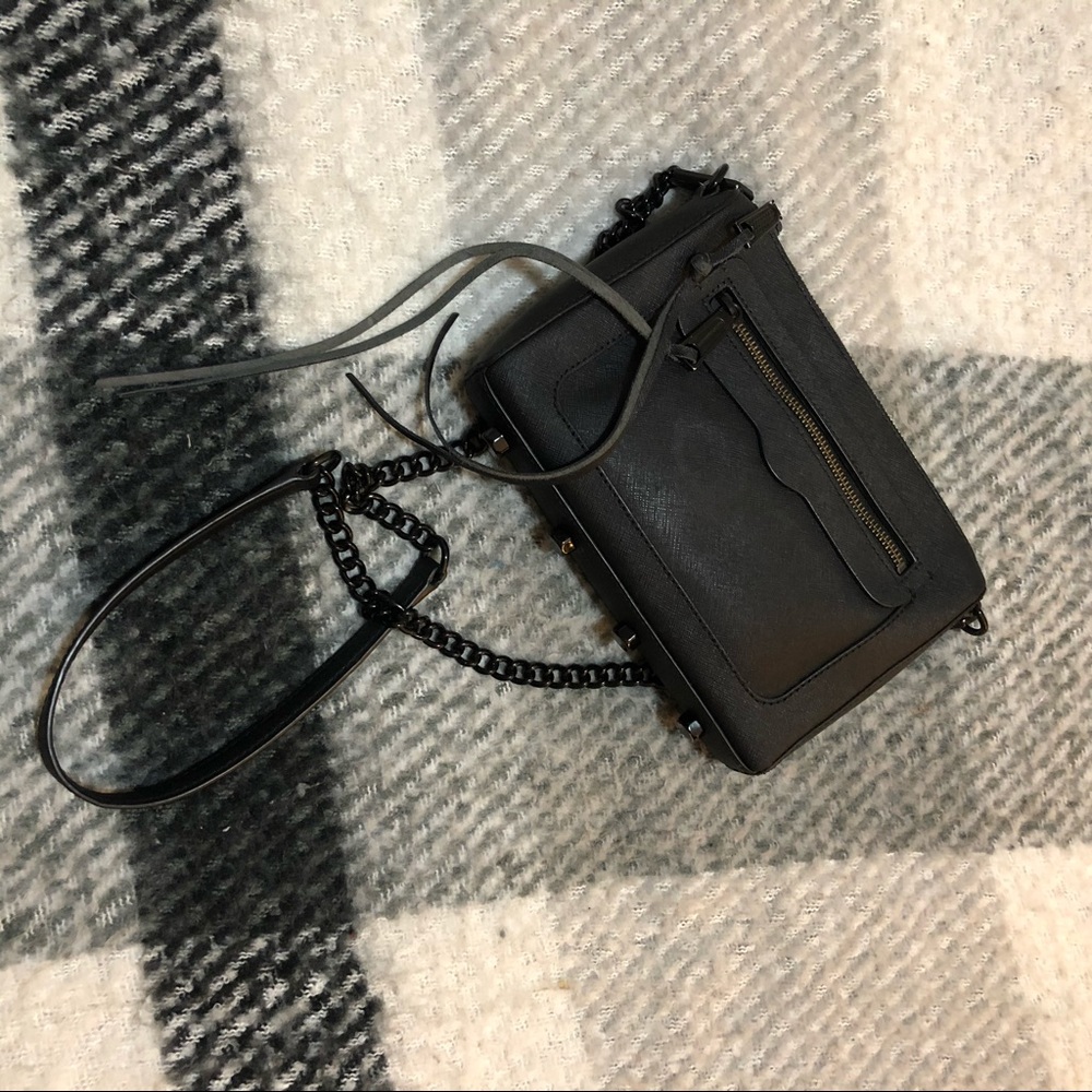 Rebecca Minkoff Black Leather Avery Crossbody Bag